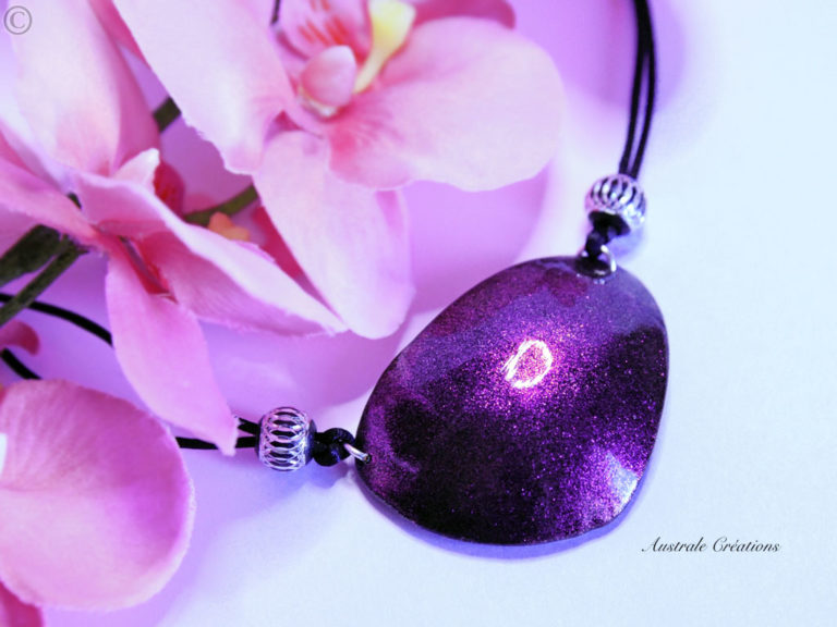 Collier ourson Lilas - Les Fées Colorées - Bijoux collection