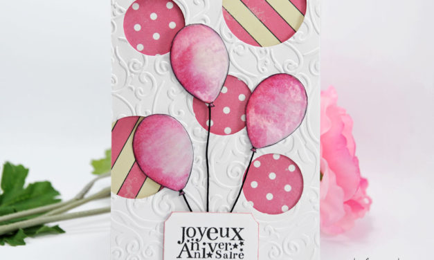 Carte : Des Ballons Roses