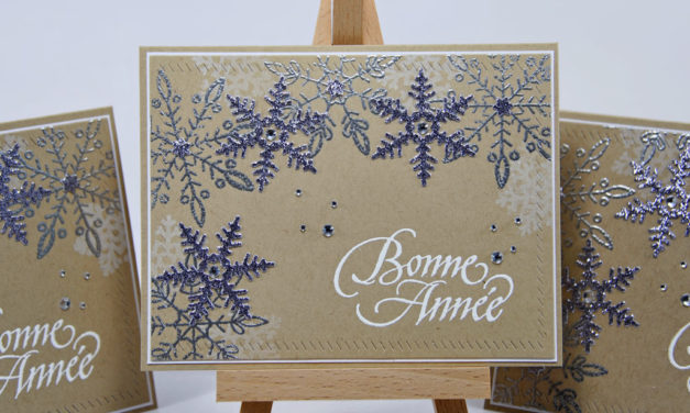 Carte : Bonne Année Flocons