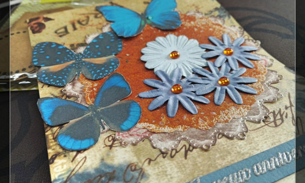 Carte Papillons Bleus par Cécile
