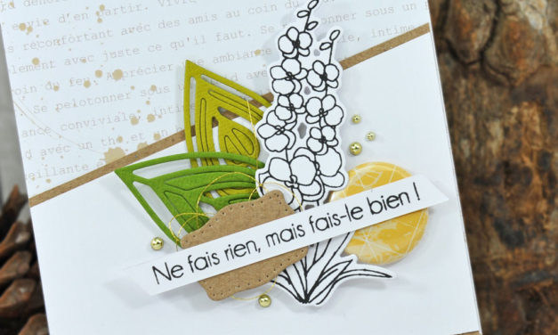 4enscrap : Les Petits Ateliers d’Automne<br>« Carte Ne fais rien mais fais-le bien »