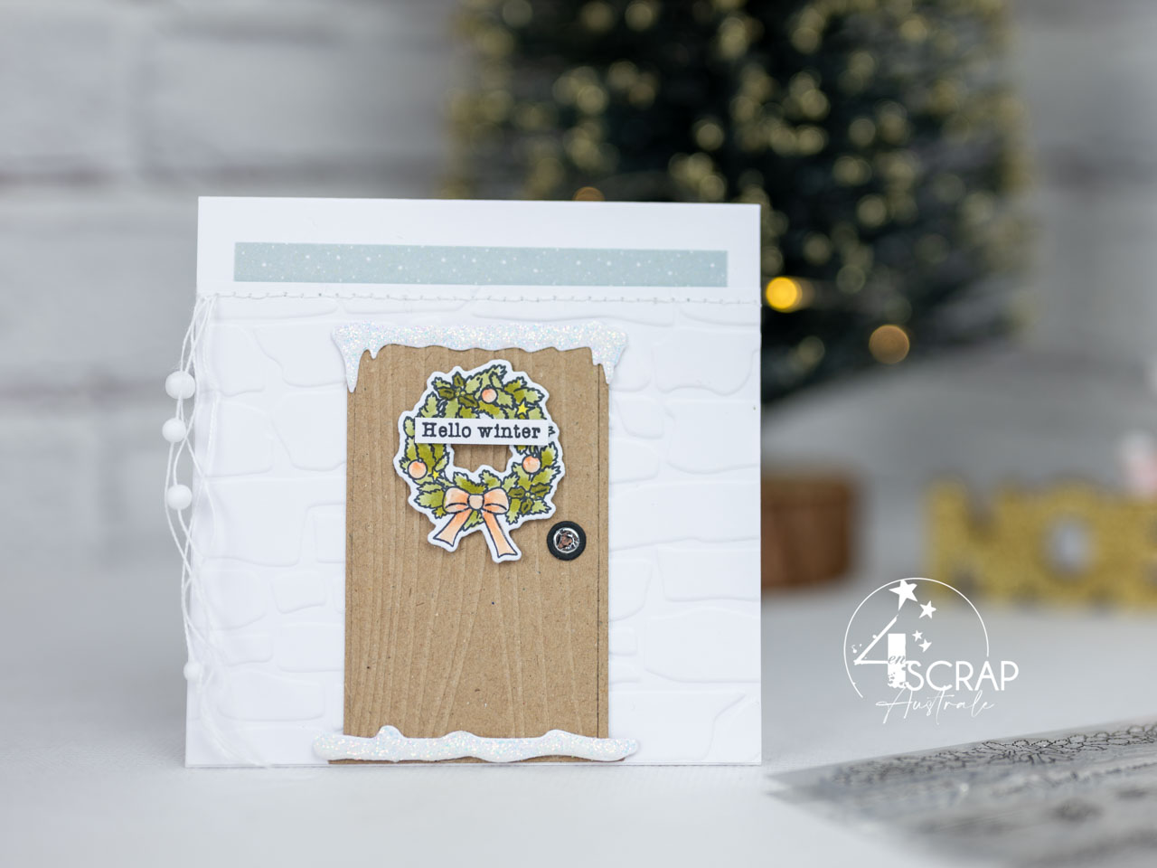 Création d'un duo de cartes pour décoration de porte, d'intérieur et de sapin avec la planche En mode Noël de 4enscrap.